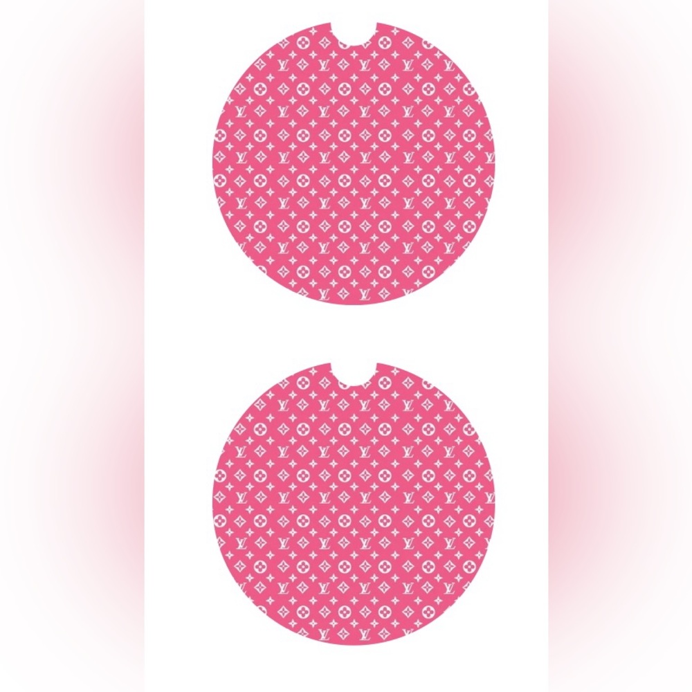 HANDMADE FASHION Set of 2 Sandstone Car Coasters